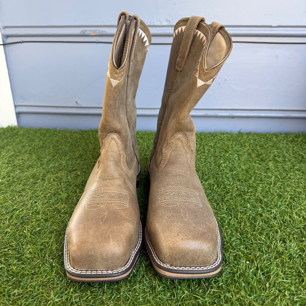 Ariat Work Womens Brown Leather Composite Toe Western Boots 7B 10034821